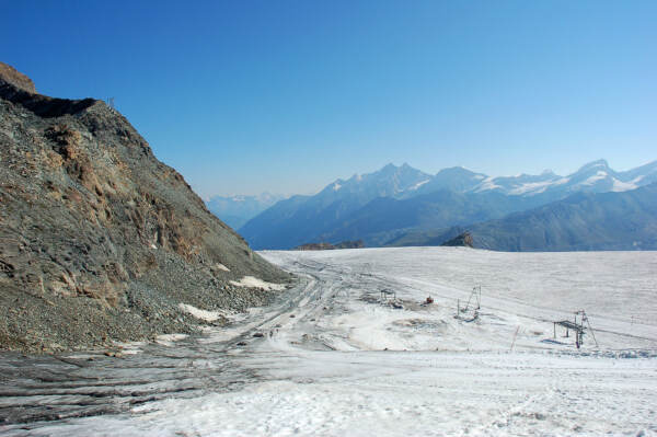 Melting Glacier In Alps Shifts Border Between Switzerland And Italy