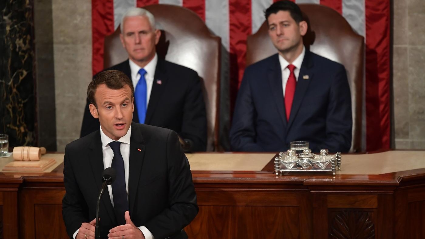 Macron a Congresso Usa: “Sì multilateralismo, mai armi nucleari a Iran”