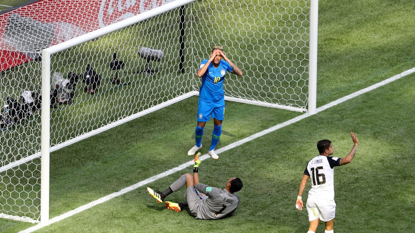 Russia 2018, il Brasile fatica ma batte il Costa Rica 2-0
