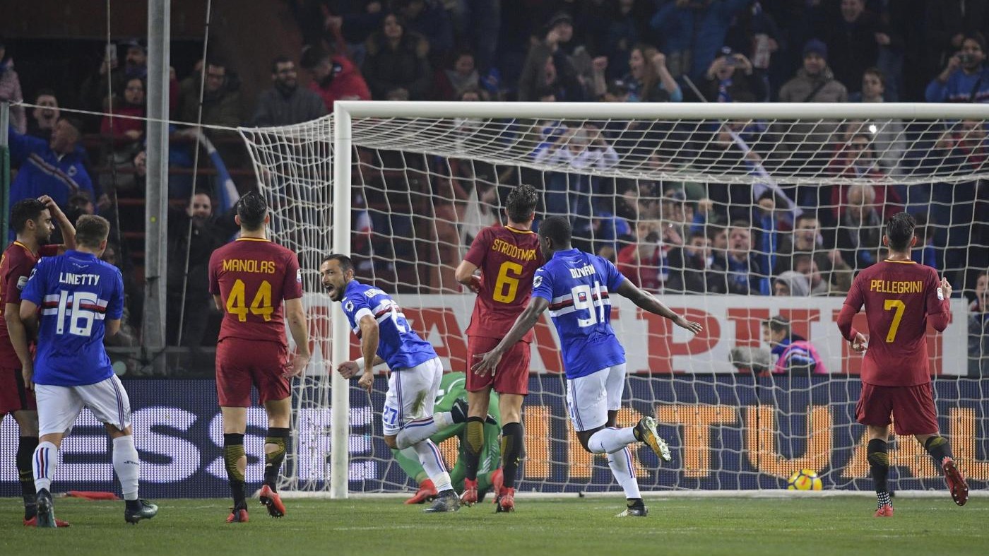 Serie A, Sampdoria-Roma 1-1, IL FOTORACCONTO