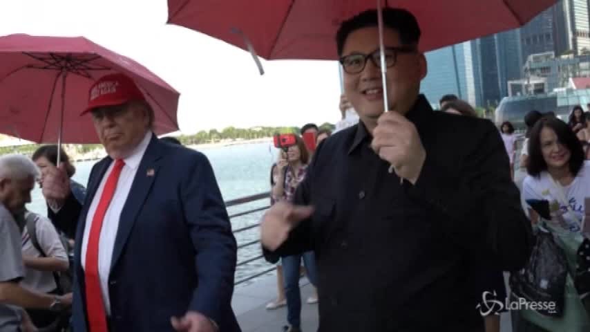 Trump e Kim sono già a Singapore…ma si tratta dei loro sosia