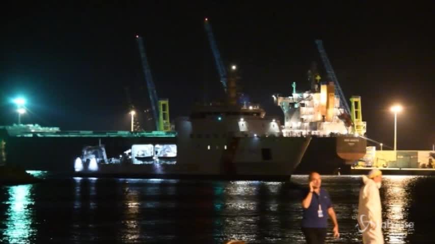 Pozzallo, l’arrivo della Diciotti al porto