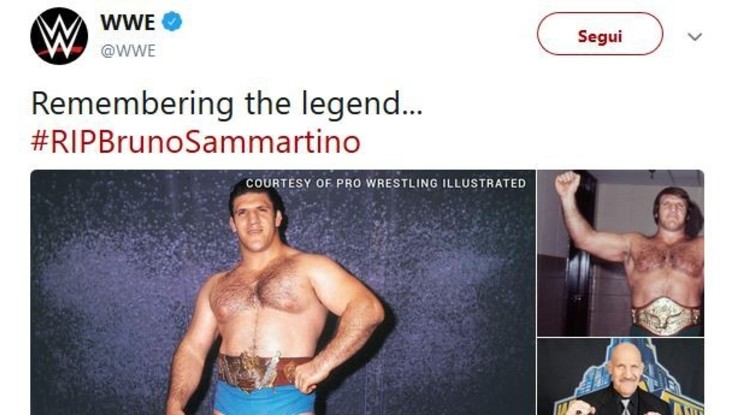 Wrestling, addio alla leggenda italiana Bruno Sammartino