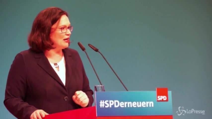 Germania, Andrea Nahles nuova presidente Spd