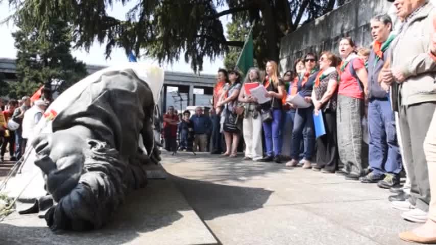 Milano, 25 Aprile al Cimitero Maggiore