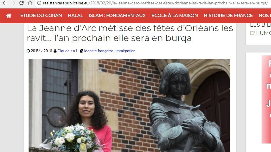 Francia, 17enne mulatta sarà Giovanna d’Arco: razzisti insorgono
