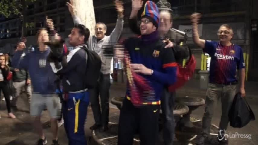 Barcellona campione di Spagna, tifosi in festa