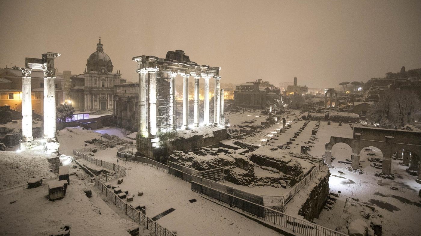 Torna la neve a Roma dopo sei anni. I precedenti