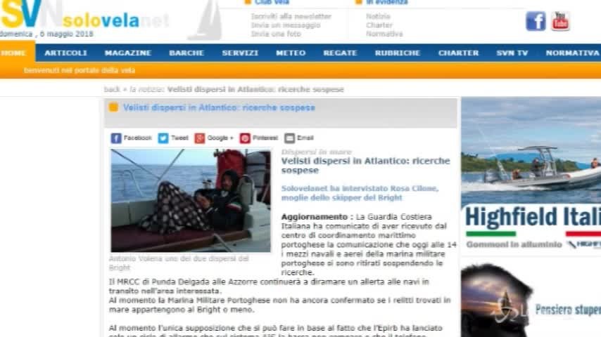 Velisti dispersi nell’Atlantico, stop alle ricerche