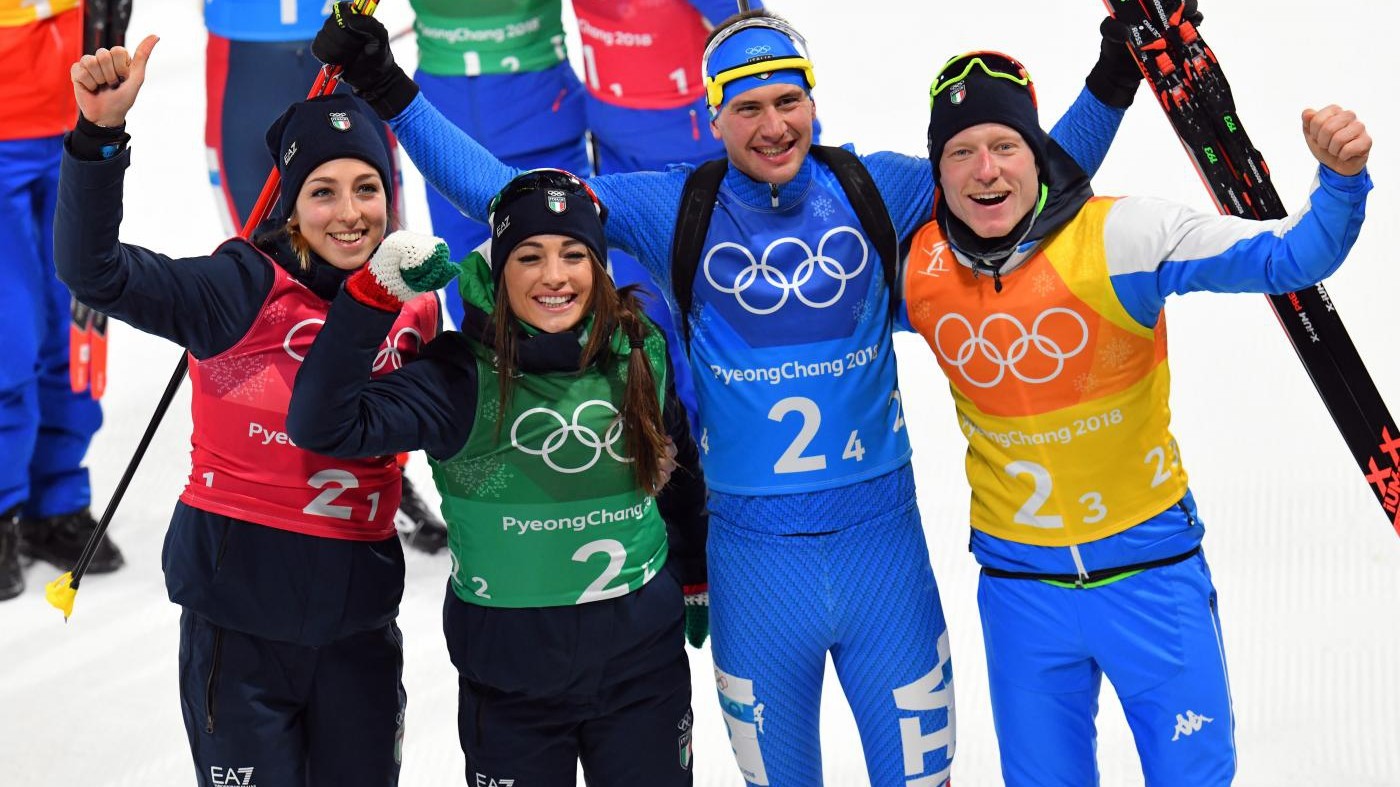 Biathlon, la staffetta mista azzurra vince in Finlandia e conquista la “coppetta”