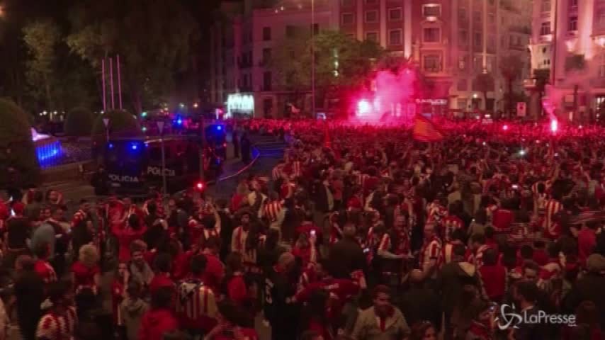 Europa League: vince l’Atletico, festa in piazza a Madrid