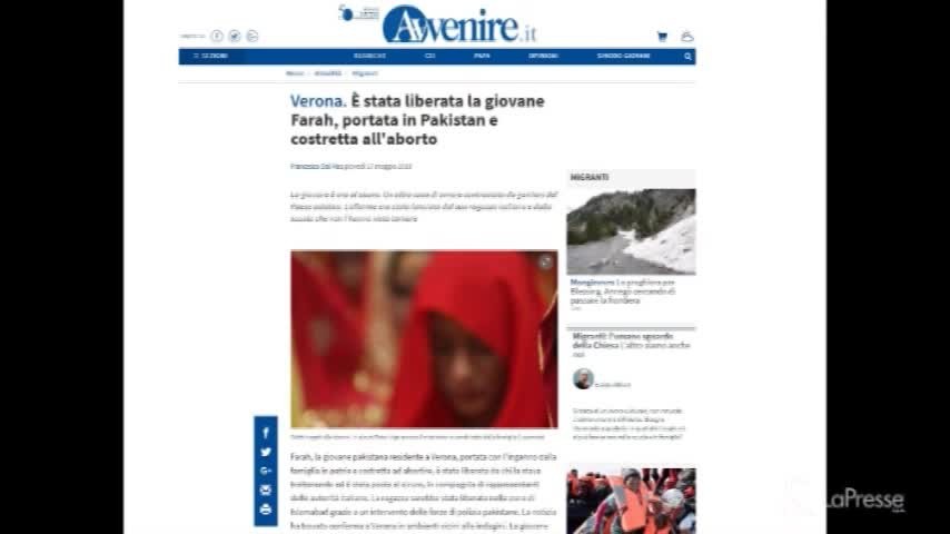 Liberata la ragazza pakistana scomparsa a Verona