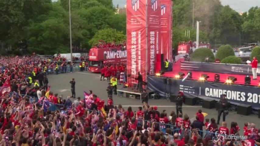 Madrid, l’Atletico festeggia la conquista dell’Europa League