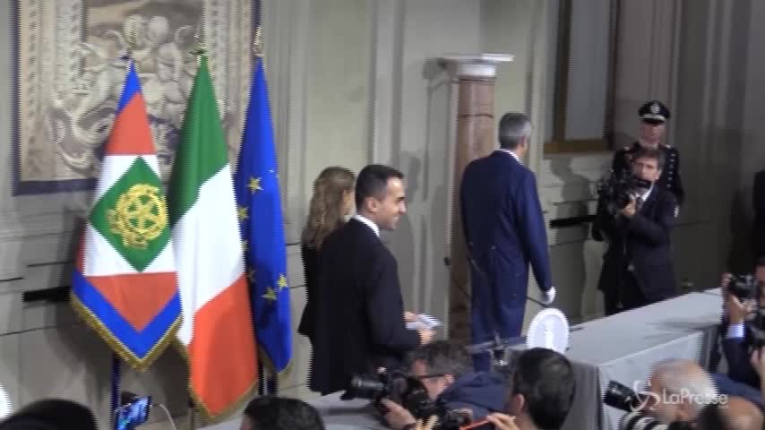 Di Maio al Quirinale: “Abbiamo dato un nome a Mattarella, momento storico”