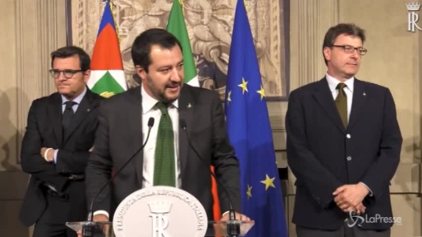 Salvini al Colle: “Faremo crescere l’economia riducendo il debito”