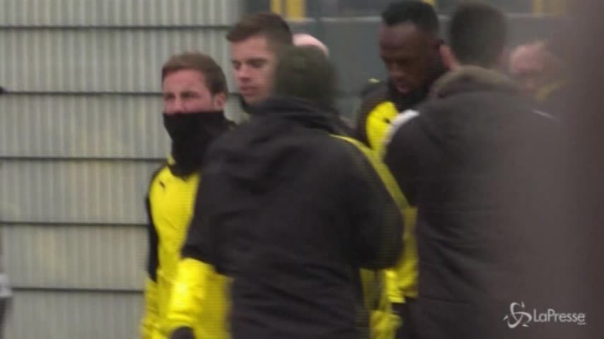 Borussia, folla per Bolt al primo allenamento