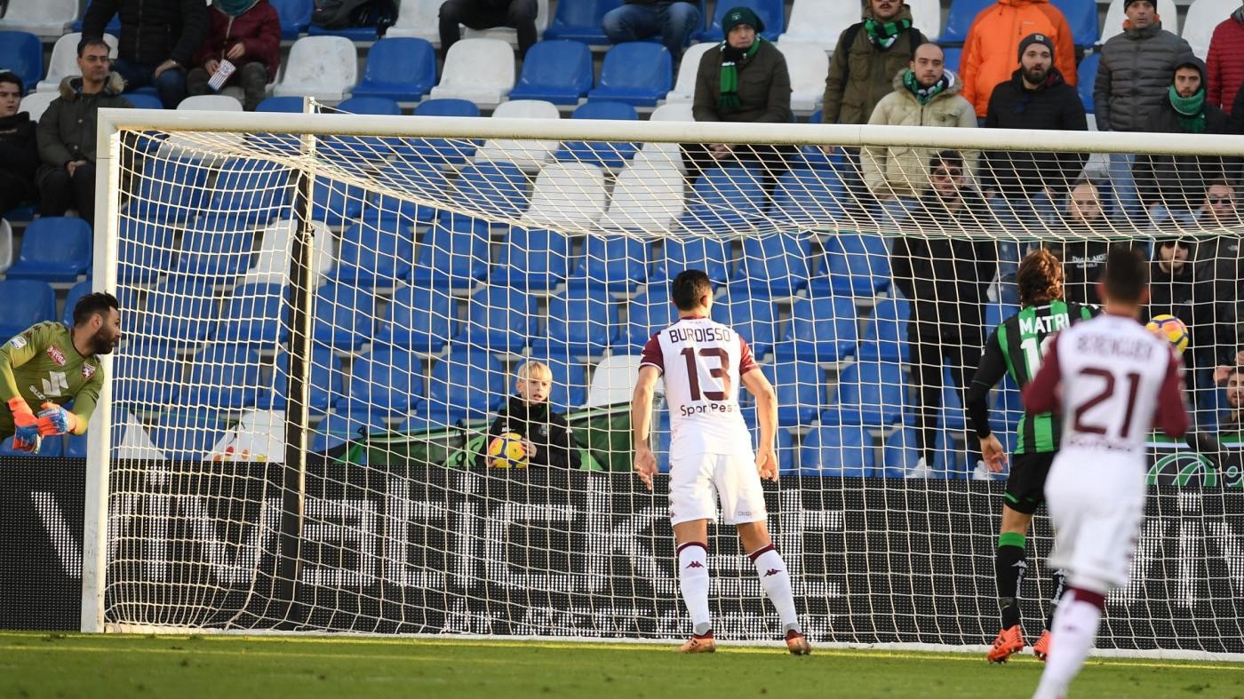 Serie A, Berardi replica ad Obi: è 1-1 tra Sassuolo e Torino