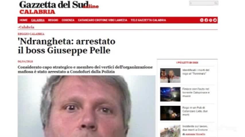‘Ndrangheta, arrestato il boss Pelle