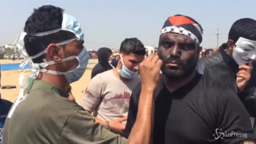 Gaza, palestinesi si preparano alle proteste