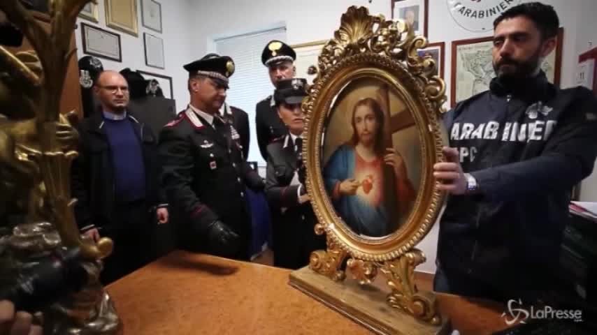 Roma, ritrovato il quadro ‘Sacro cuore di Gesù’