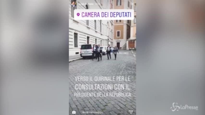 Di Maio, l’arrivo al Colle ripreso dal suo account Instagram