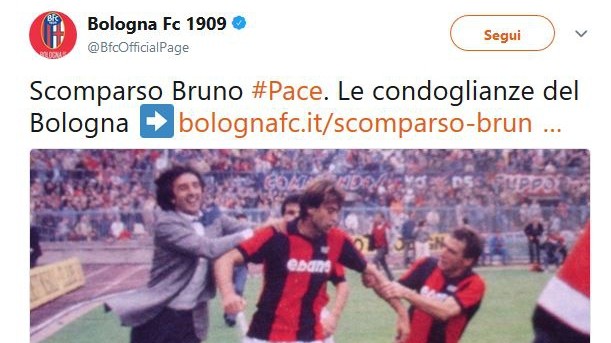 Morto Bruno Pace, giocò nel Bologna tra gli anni ’60 e ’70
