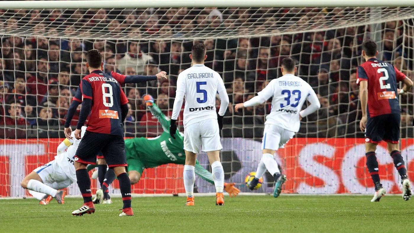 Inter disastro a Marassi. Punita da un bel Genoa: 2-0