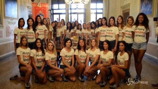 Le finaliste di Miss Italia per la campagna #EnjoyRespectVenezia