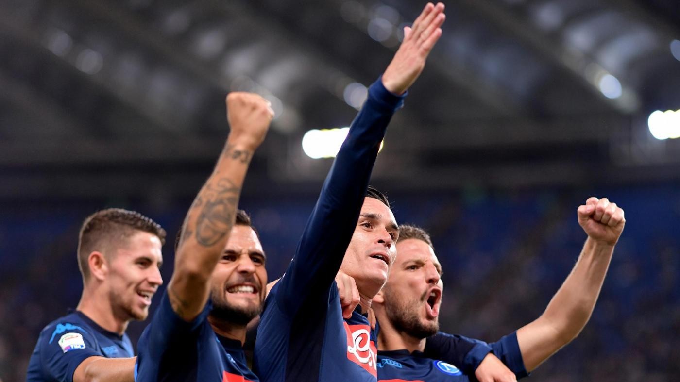 Serie A, super rimonta Napoli all’Olimpico: banda Sarri ‘mata’ Lazio 4-1