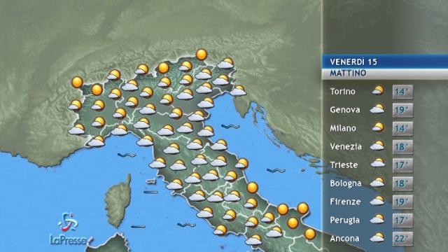 meteo 15 settembre