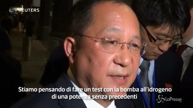 Ministro Esteri Pyongyang: “Pronti un a test con la bomba H senza precedenti”