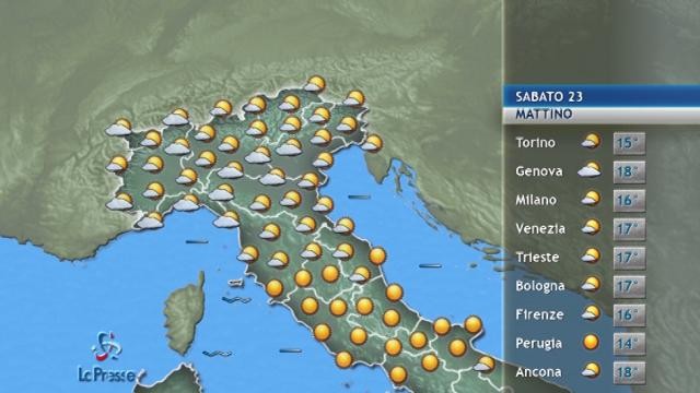 meteo 23 settembre