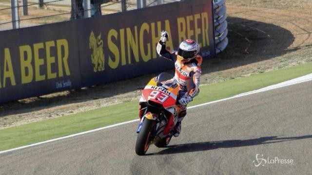 MotoGP: Marquez trionfa a Aragón