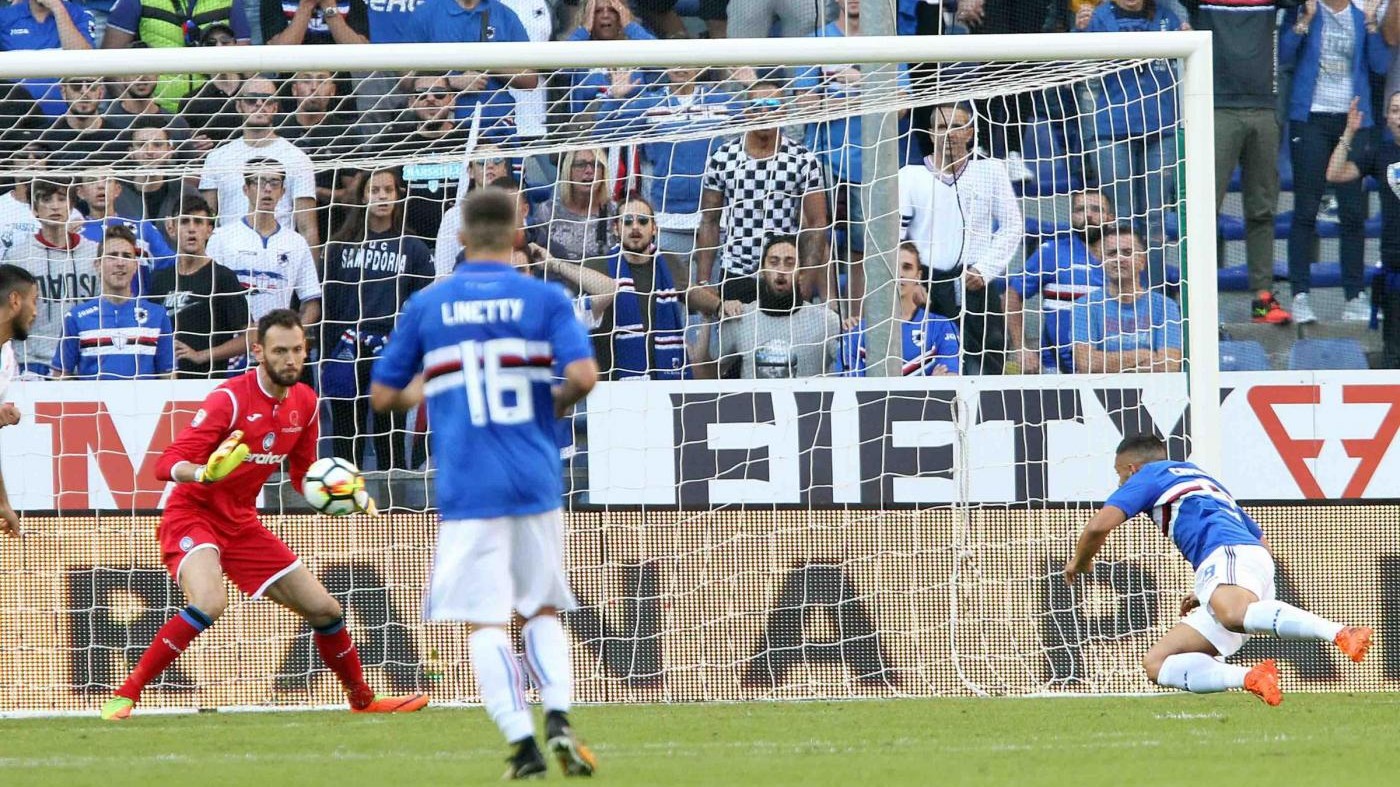 Serie A, la Samp rialza la testa e cala il tris all’Atalanta