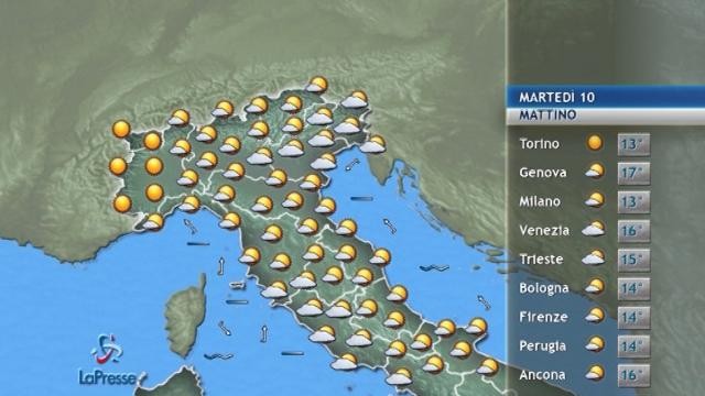 VIDEO Meteo martedì 10 ottobre