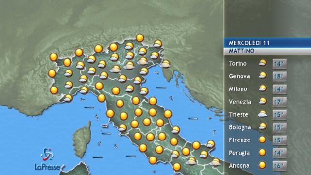 meteo 11 ottobre