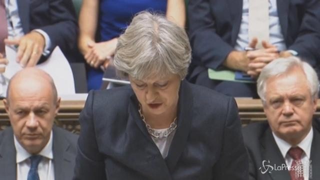 La premier britannica Theresa May a Bruxelles