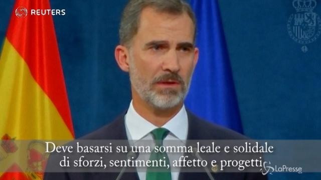 Catalogna, re Felipe: “E’ e sarà parte della Spagna. Secessione inaccettabile”