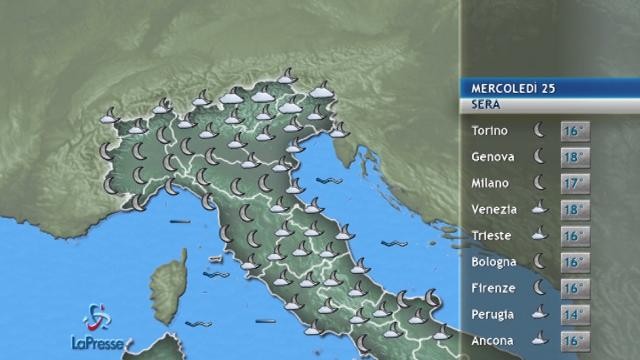 METEO MERCOLEDI 25 OTTOBRE