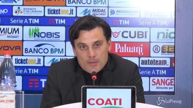 Montella: “Soddisfatto dello spirito del Milan”