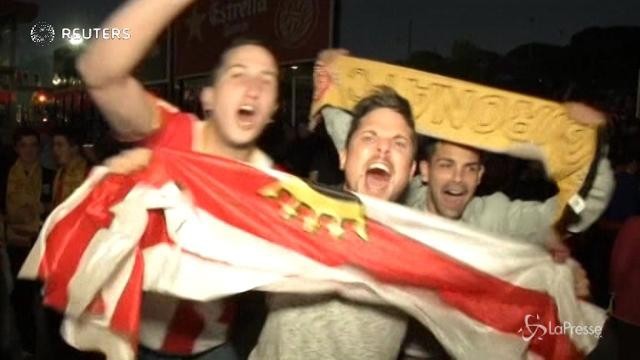 Real Madrid battuto 2-1, la festa dei tifosi del Girona