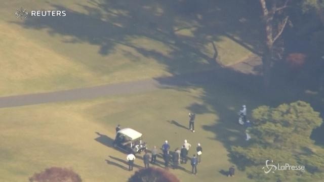 Trump e Abe giocano a golf con il professionista Matsuyama