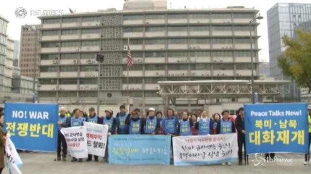 A Seul manifestazioni di protesta contro Trump