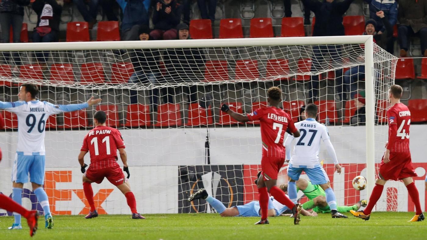Europa League, Waregem-Lazio 3-2