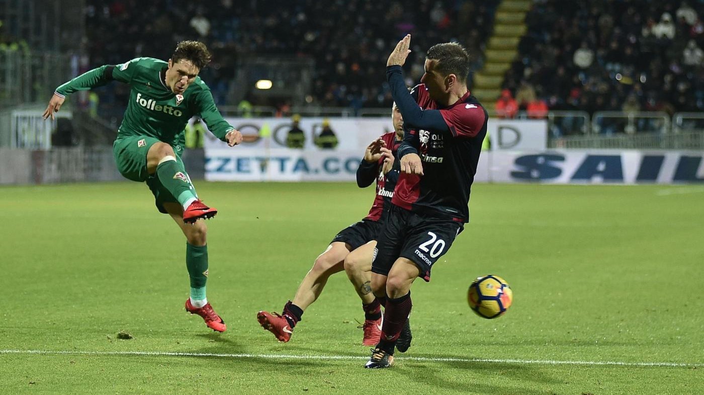 Babacar gol, la Fiorentina ora corre. Il Cagliari non riesce più vincere