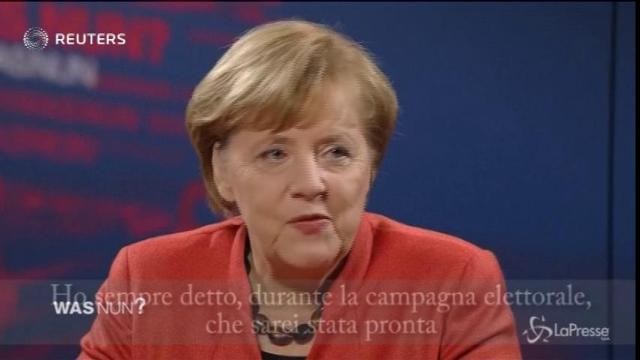 Germania: Merkel non si tira indietro