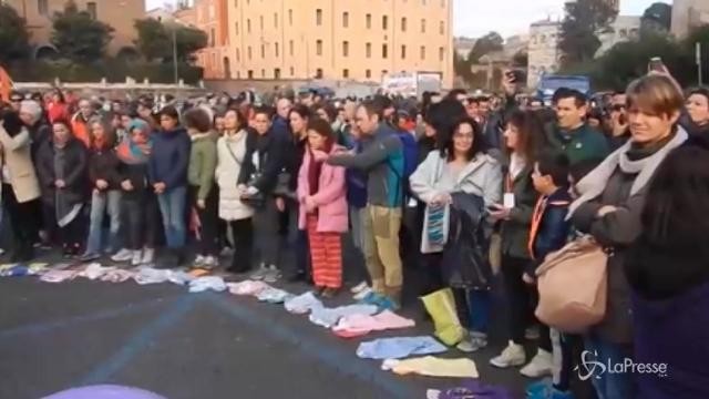 Manifestazione “no vax” a Roma