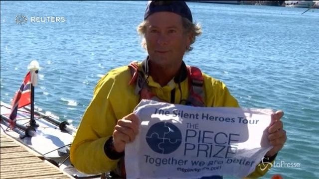 Da Oslo ad Atene, in kayak per la pace