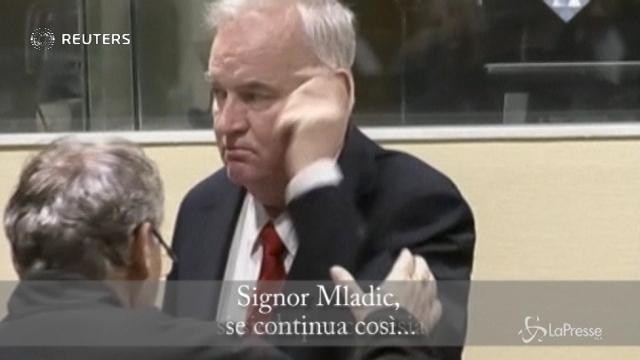Tribunale dell’Aja: Mladic allontanato dall’aula