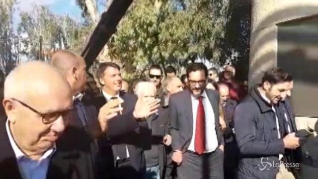 Treno Pd a Minturno: Renzi e Delrio visitano il ponte borbonico